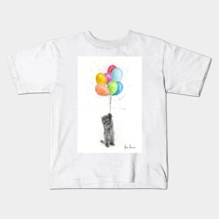 The Naughty Kitten and The Balloons Kids T-Shirt